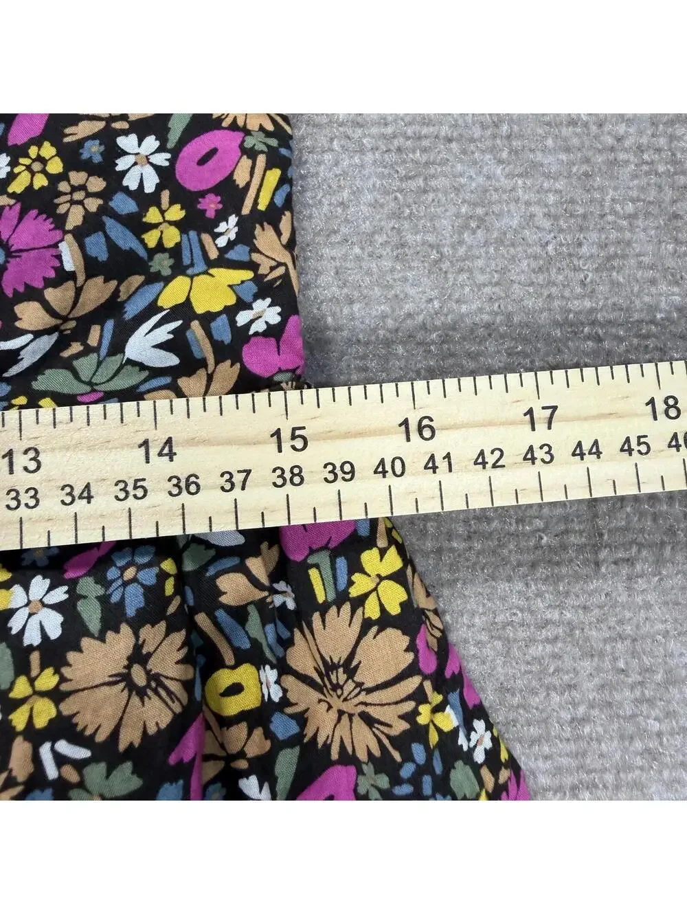 Gap Kids Girls Tiered Long Sleeve Dress Size Large 10-11 Navy Pink Floral Cotton